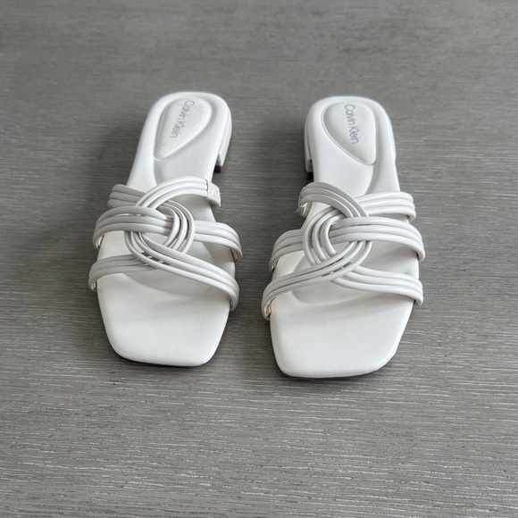 Calvin Klein Shoes - Calvin Klein Women's White Knotted Sandals S7.5 NWT